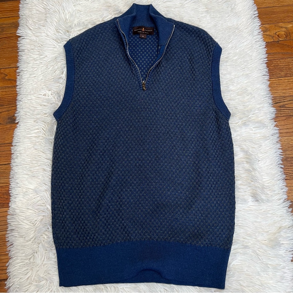 Robert Talbott men extrafine merino wool V neck Vest size M